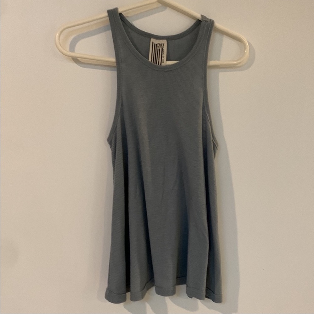 Free People Long Beach Ribbed Racerback Tank Top - Picture 5 of 6